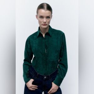 Zara Fine-Waled Corduroy Shirt